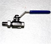 Rustfri Kuglehane Med UNION 1/2" n/m 2-delt PN 63 316